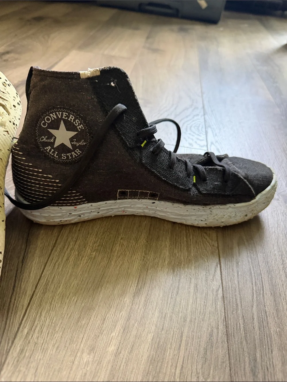 Converse Kids Black High-Top Sneakers with White Soles